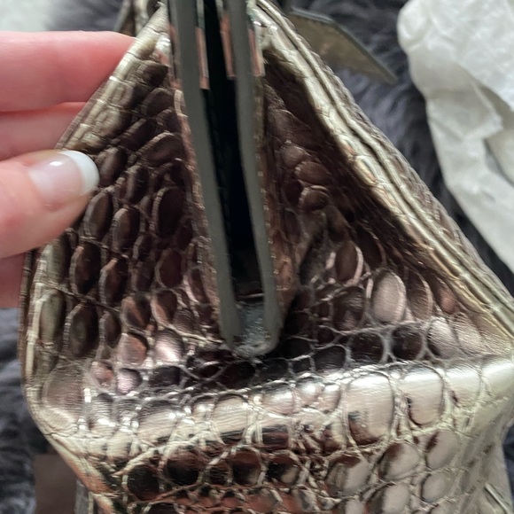 Rafe Designer, Super Rare Vintage Crocodile Silver Purse. Never Used. NWT. - Picture 9 of 12